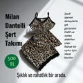 Pijama Şort Takımı Milan Dantelli